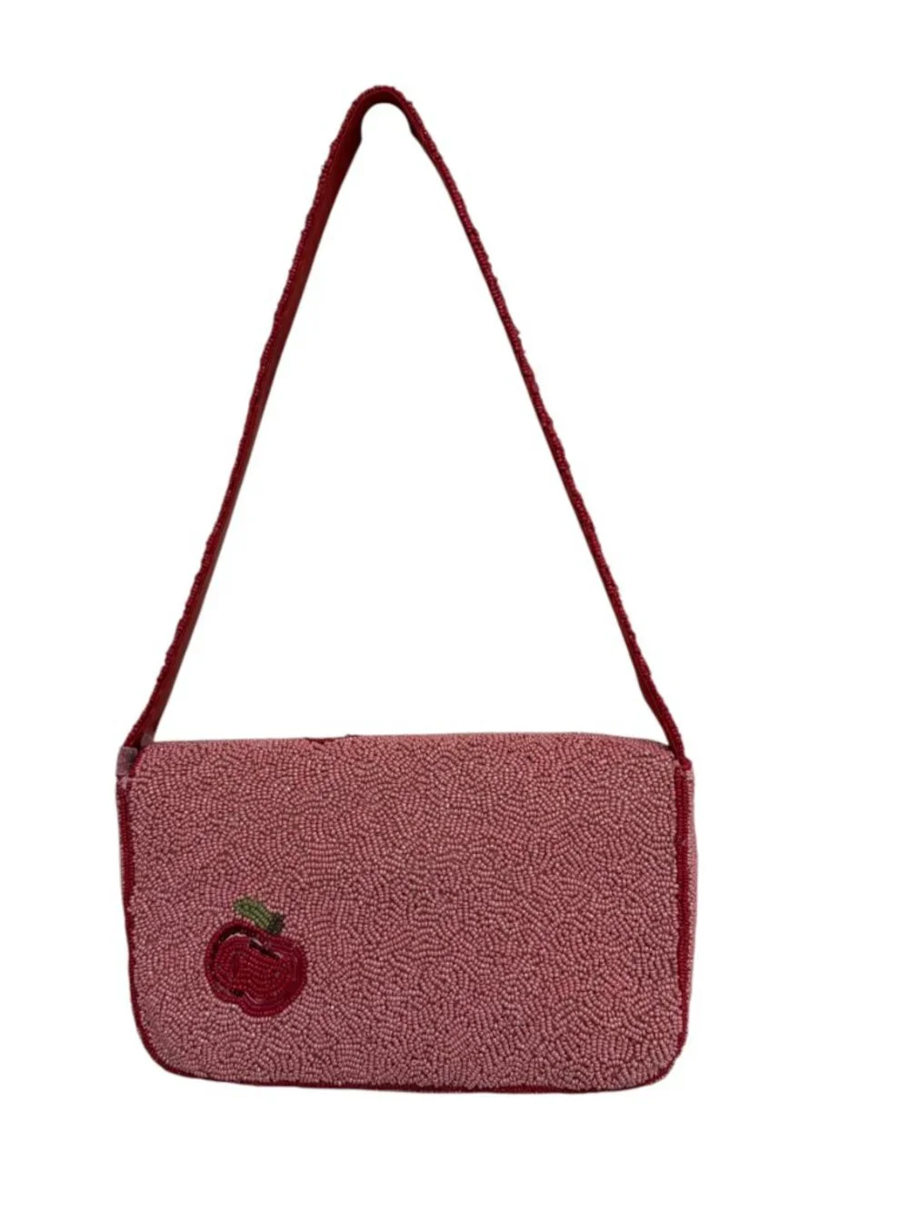 Beaded Sequin Bag Red Apple New Release Made in India NWT